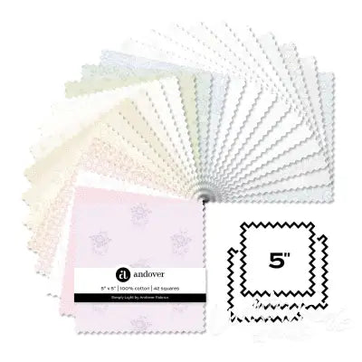 Simply Light 5 Inch Square 42 Cuts Each