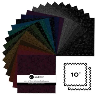 Simply Noir - 10 Inch Square - 42 Cuts Each