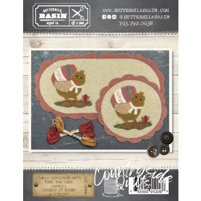 Simply Scalloped Mats Thru the Year April