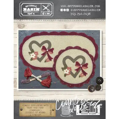 Simply Scalloped Mats Thru the Year February