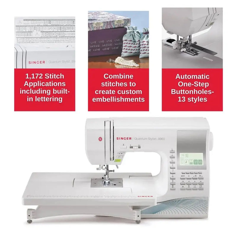 SINGER® Quantum Stylist 9960 Sewing Machine with Extension