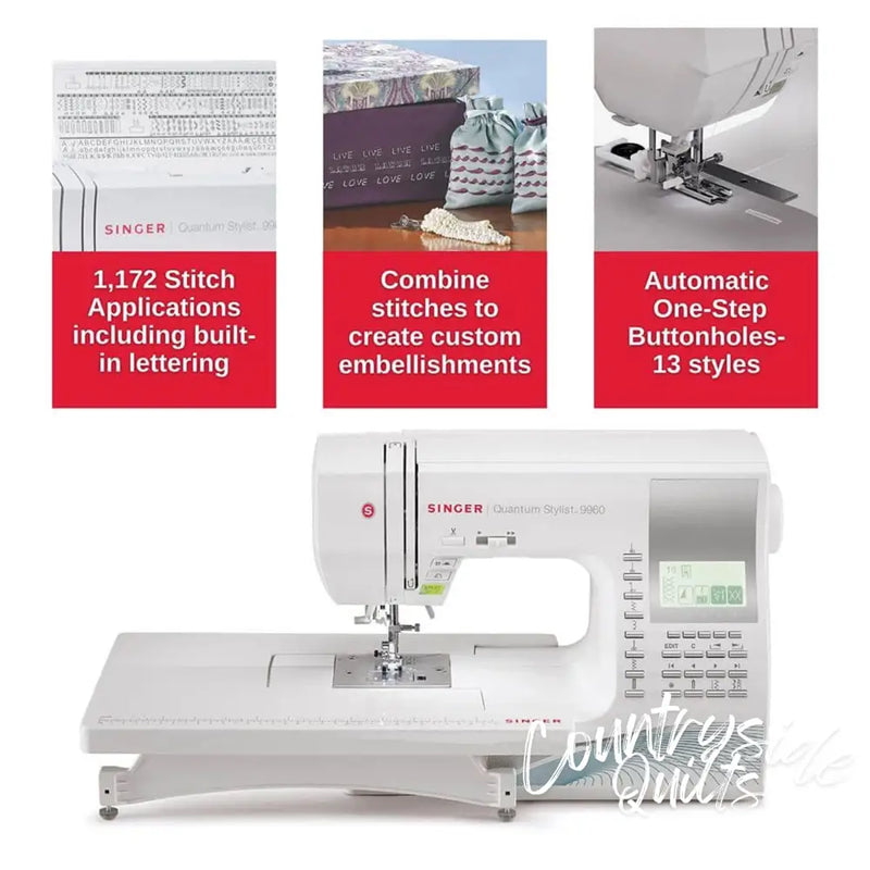 SINGER® Quantum Stylist 9960 Sewing Machine with Extension