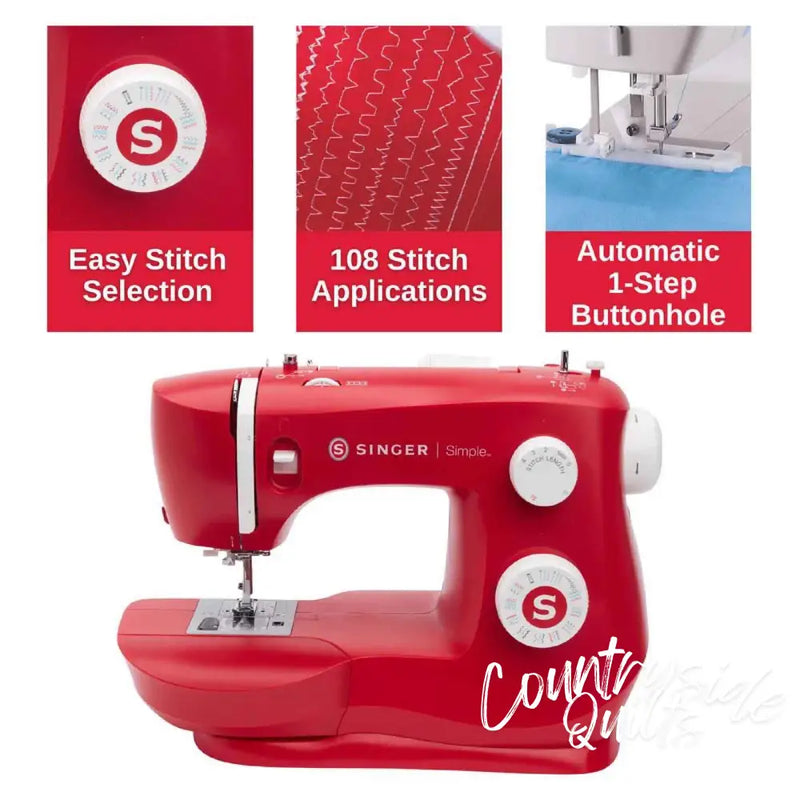 SINGER® Simple 3337 Red Sewing Machine 230392662