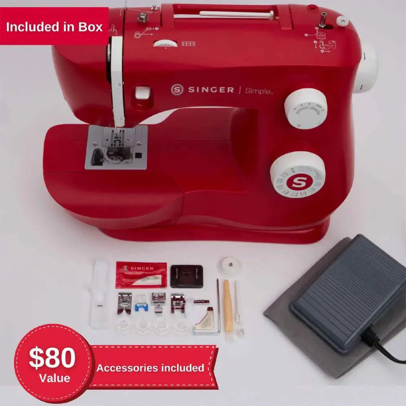 SINGER® Simple 3337 Red Sewing Machine 230392662