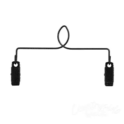 Single Leaf With Clips Charcoal 6in