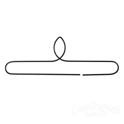 Single Leaf Split Bottom Charcoal 9-1/2in