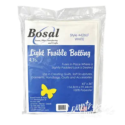 Single Sided Light Fusible Batting 4.7oz 45in x 36in