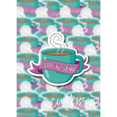Sip 'n' Sew Mug Stickers 6pk