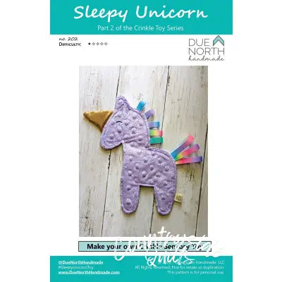 Sleepy Unicorn Crinkle Toy Pattern