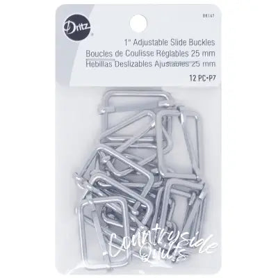 Slide Adjuster Buckles 1in Nickel