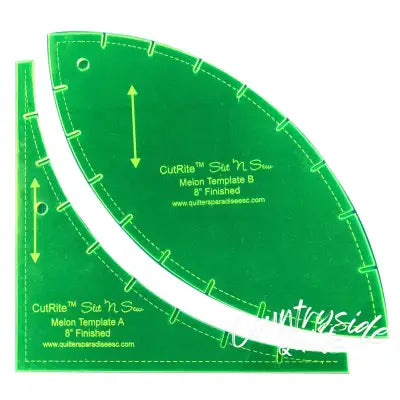 Slit N Sew 8in Finished Melon Template Set