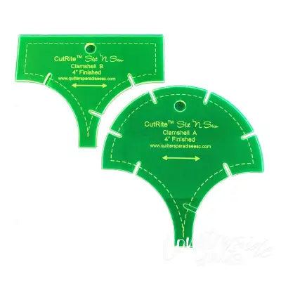 Slit N Sew Clamshell Template 4in Finished