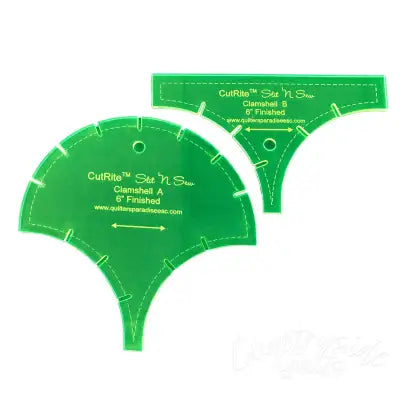 Slit N Sew Clamshell Template 6in Finished