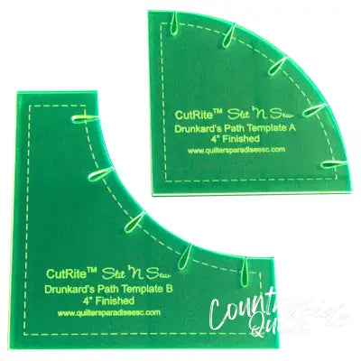 Slit N Sew Drunkards Path Template 4in Finished