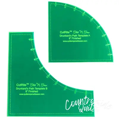 Slit N Sew Drunkards Path Template 8in Finished