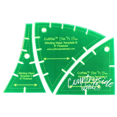 Slit N Sew Winding Ways Template Set
