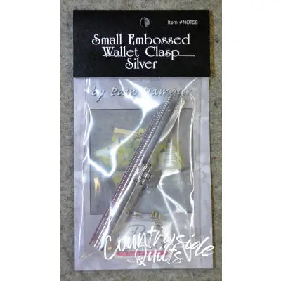 Small embossed wallet clasp silver