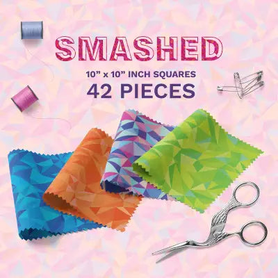 Smashed 10 Inch Square Pack - 42 Asst