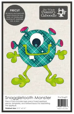 Snaggletooth Monster Laser Precut Fused Applique Pack