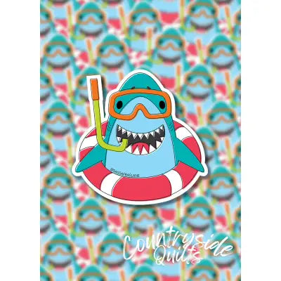 Snorkeling Shark Stickers 6pk