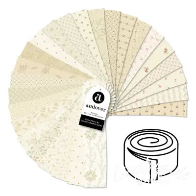 Snow Flurry 2.5 Inch Strip Roll 40 Cuts Each