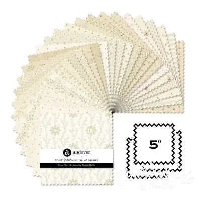 Snow Flurry 5 Inch Square 42 Cuts Each