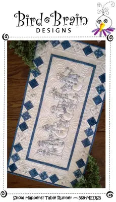 Snow Happens! Table Runner Machine Embroidery USB