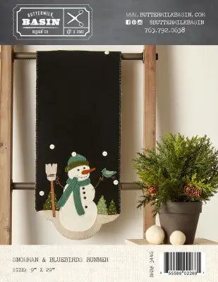 Snowman & Bluebirds Runner