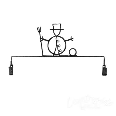 Snowman With Clips Charcoal 8in