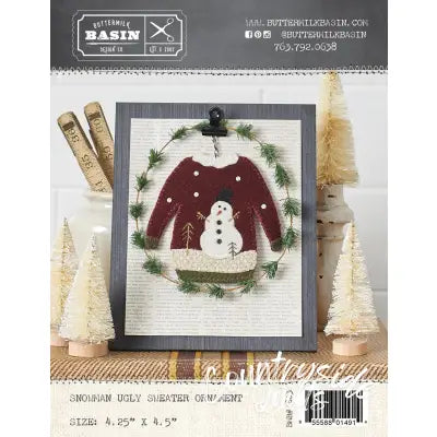 Snowman Ugly Sweater Ornament
