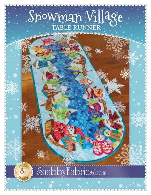Snowman Village Table Runner
