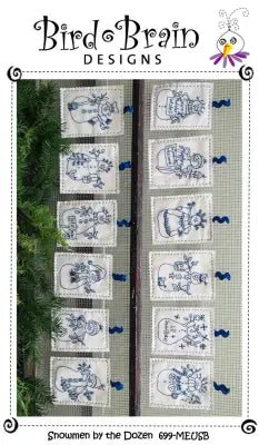 Snowmen by the Dozen Machine Embroidery USB