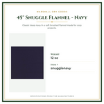 Product Specifications – 45" Snuggle Flannel - Navy
