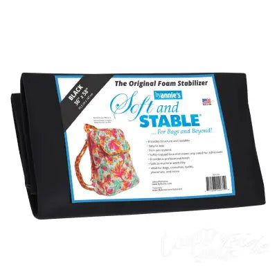 Soft and Stable Black 100% Polyester Foam Stabilizer 36in x 58in