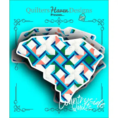 South Carolina Quilt Sticker 6pk