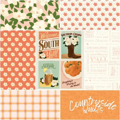 Southern Charm 1 Yard Bundle Peaches 'n Cream, 7pcs
