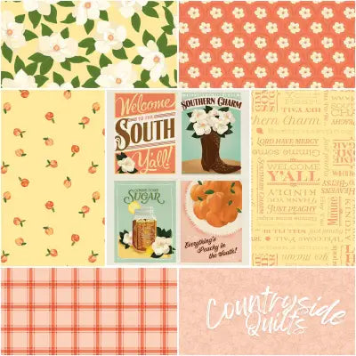 Southern Charm 1 Yard Bundle Yellow, 7pcs