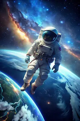 Space Walking Astronaut 13.25x20.25in Panel