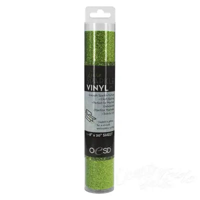 Sparkle Vinyl 8in x 20in Grass Green