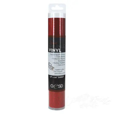 Sparkle Vinyl 8in x 20in Red
