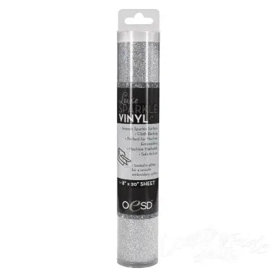 Sparkle Vinyl 8in x 20in Silver