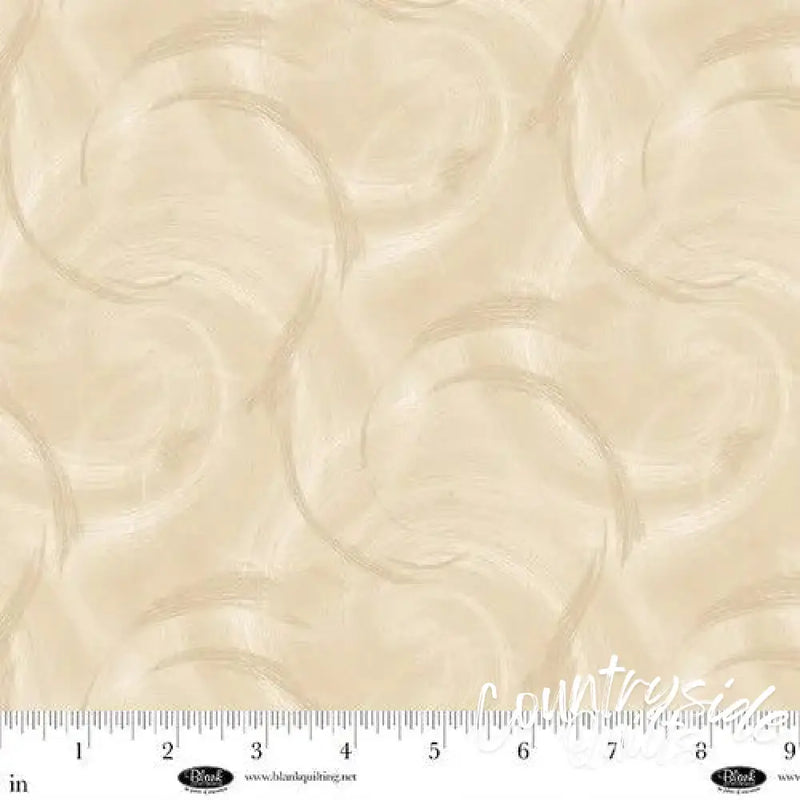 Spin Flannel 108" Satin Moon Designs Cream Cotton Wideback Fabric ( 1 1/4 Yard Pack )