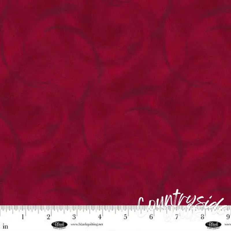 Spin Flannel 108" Satin Moon Designs Red Cotton Wideback Fabric per yard