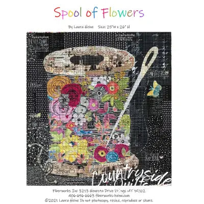 Spool of Flowers Collage Pattern by Laura Heine