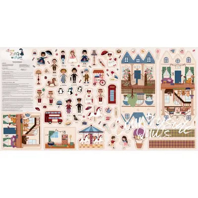 A Spoonful of Sugar 36 1/2in x 69 1/2in Mary Poppins Storybag Felt Panel