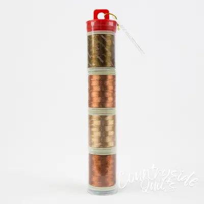 Spotlite 40wt Rayon Metallic 150m Tube 4spls Brown