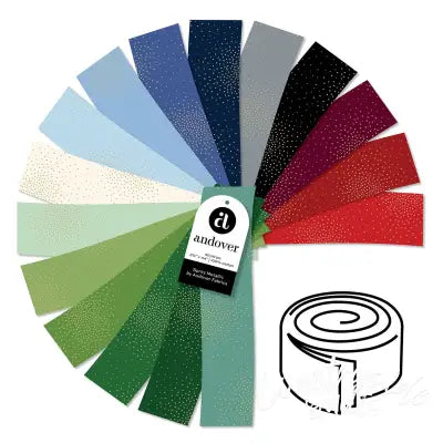 Spritz Metallic 2.5 Inch Strip Roll 40 Cuts Each