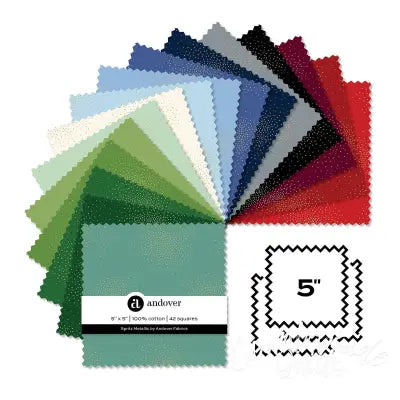 Spritz Metallic 5 Inch Square 42 Cuts Each