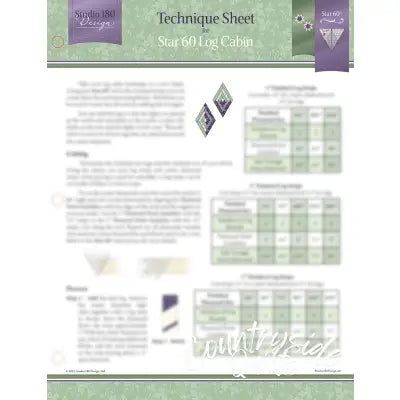 Star 60 Log Cabin Technique Sheet