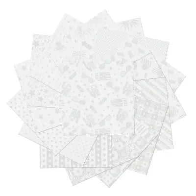 Star Spangled Whites 10in Squares